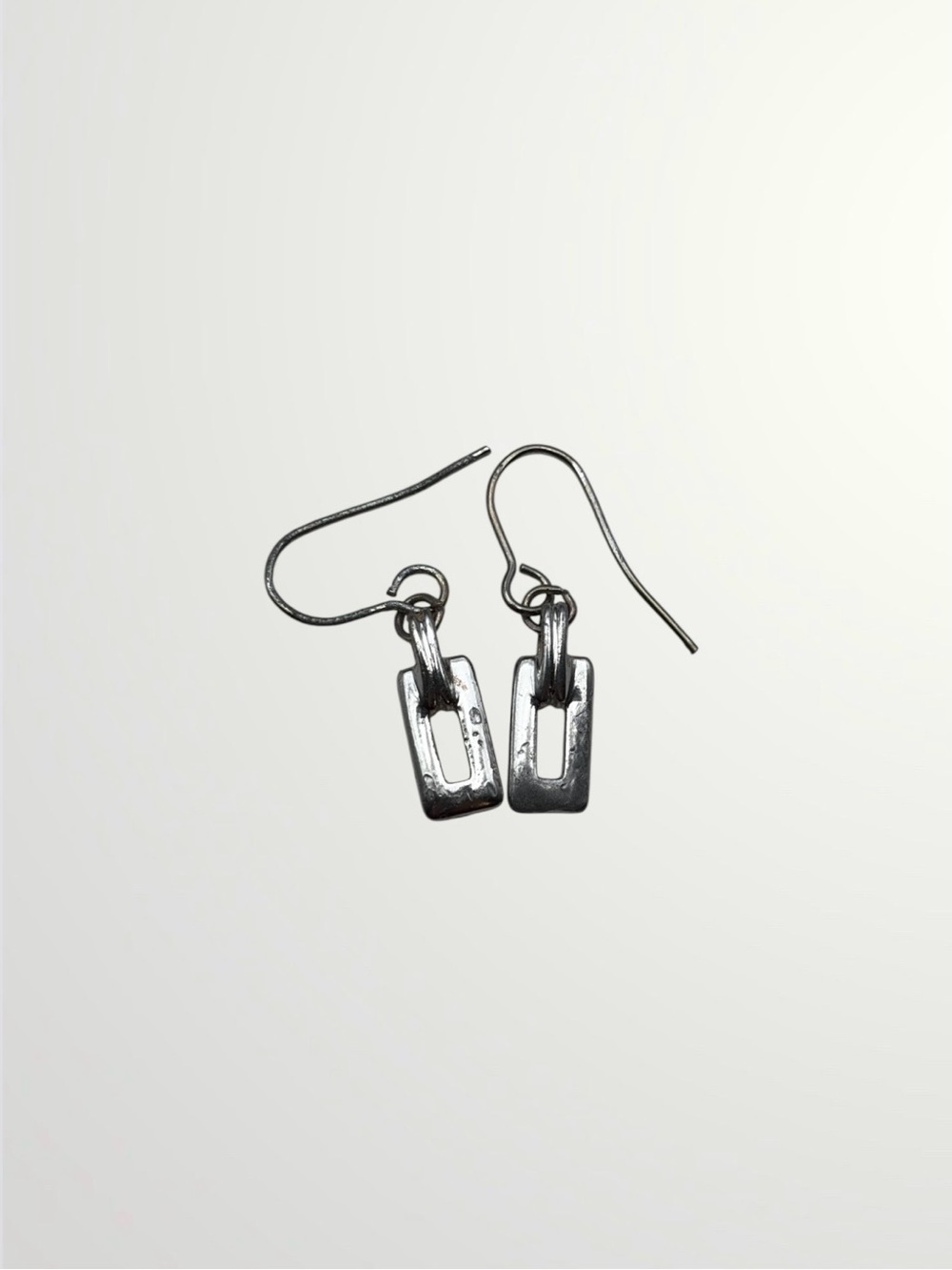 Geometric Silver Tone Earrings